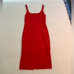 Zara red bodycon midi dress